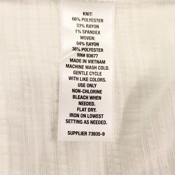 a.n.a. White Surplice 3/4 Sleeve Blouse - Picture 6 of 6